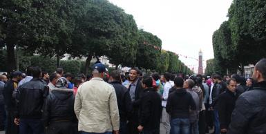 شارع الحبيب بورقيبة : وقفة مساندة للمترشح المستقل المنصف المرزوقي