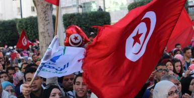 شارع الحبيب بورقيبة: احتفال حركة النهضة بذكرى الرابعة لثورة