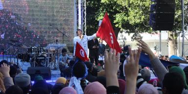 شارع الحبيب بورقيبة: احتفال حركة النهضة بذكرى الرابعة لثورة